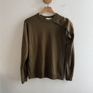 Tibi Green Wool Cut Out Sweater